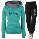 Casual Two Piece Outfits Pullovers Hoodies Jogger Pants Sets Spring Autumn Tracksuit Woman Fleece Suit 2021 Sweatsuits for Women