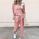 Casual Two Piece Outfits Pullovers Hoodies Jogger Pants Sets Spring Autumn Tracksuit Woman Fleece Suit 2021 Sweatsuits for Women