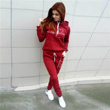 Casual Two Piece Outfits Pullovers Hoodies Jogger Pants Sets Spring Autumn Tracksuit Woman Fleece Suit 2021 Sweatsuits for Women