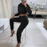 2021 Chic Long Sleeve Sweatsuits 2 Piece Pant Set