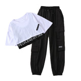 3 Pieces Set Summer Women Cargo Pants Suit Set Streetwear Outfit Harajuku Short Sleeve 2022 Trousers Crop Tops Tee Shirt #TZ05